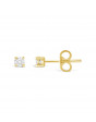 Classic 4 Claw Diamond Earrings in 18ct Yellow Gold. Tdw 0.20ct